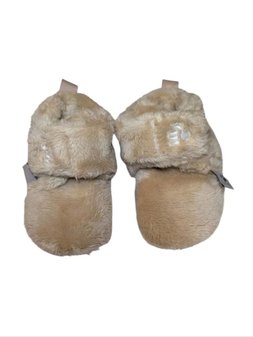 Bearpaw Fuzzy Baby Slippers Size 3 (6 to 9 months)